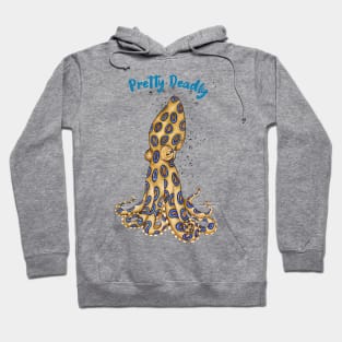 Pretty Deadly Blue Ring Octopus Art Blue Text Hoodie